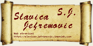 Slavica Jefremović vizit kartica